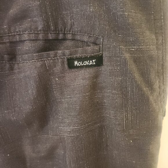 Molokai Surf Co Board Shorts Black Heathered Wet Dry Board Walkshort Size 38 - Picture 4 of 12